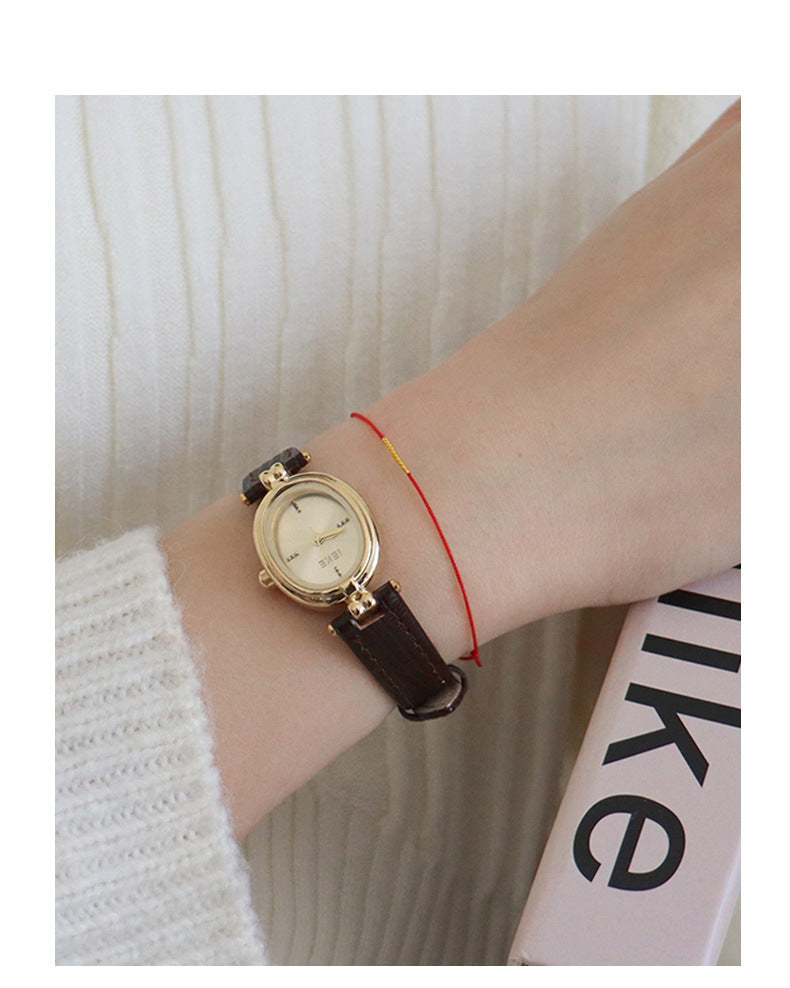 Xiaohongshu Hot Sale18k Gold Ultra-Thin Red String Bracelet Fashionable Elegant Simple Versatile Adjustable Zodiac Year Bracelet