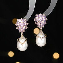 2022New Long Tassel Earrings European and American Fashion Zircon Silver Needle Drop High-end Water Drop Geometric Earrings