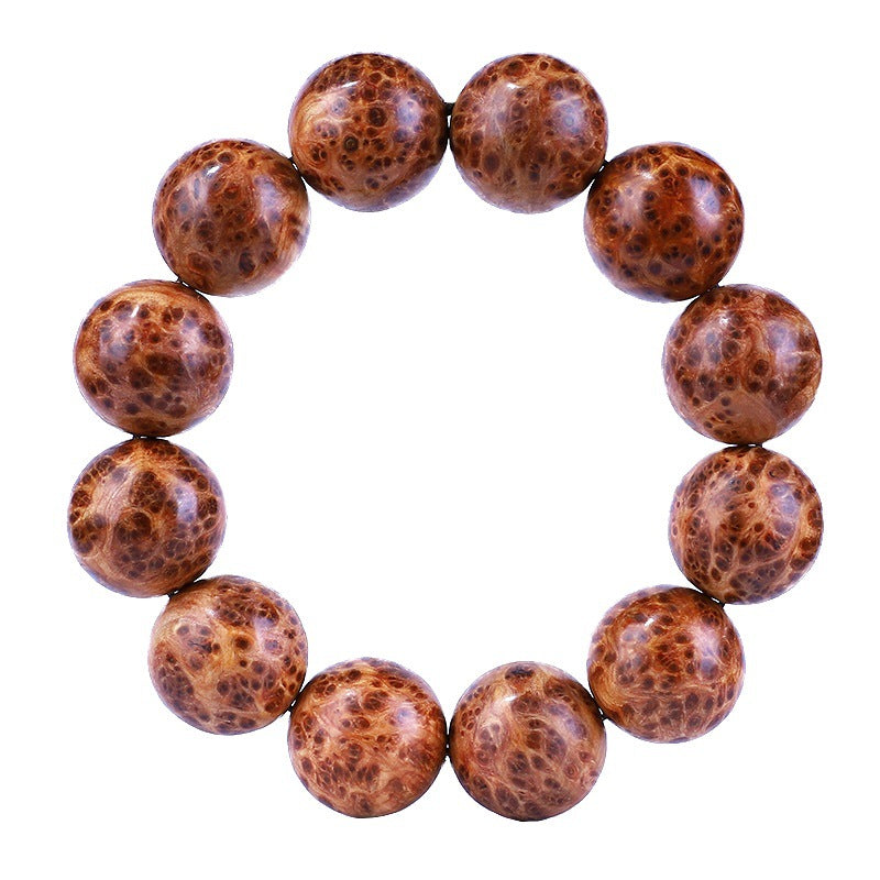 Taihang Mountain Cliff Cypress High Oil Aged Material Bird's Eye Full Scar20mm Men's Buddhist Prayer Beads Bracelet for Cultural Play