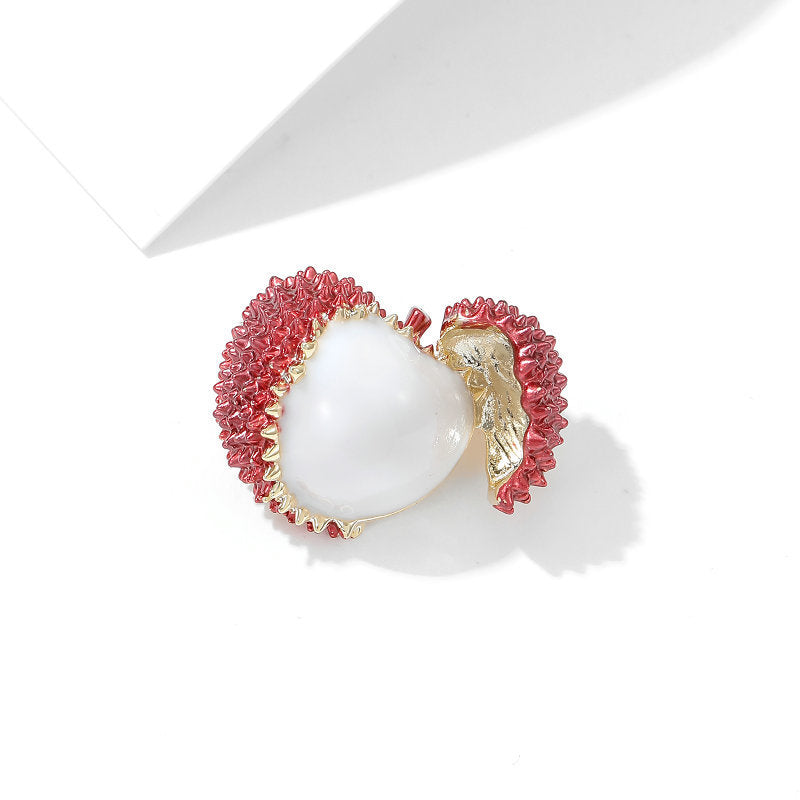 Creative Design Fruit Lychee Small Brooch Multi-purpose Cardigan Anti-exposure Shawl Scarf Buckle
