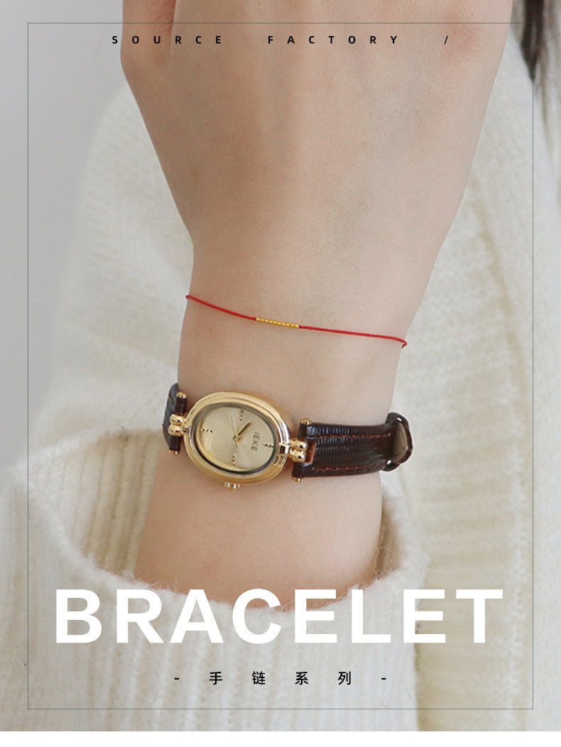 Xiaohongshu Hot Sale18k Gold Ultra-Thin Red String Bracelet Fashionable Elegant Simple Versatile Adjustable Zodiac Year Bracelet