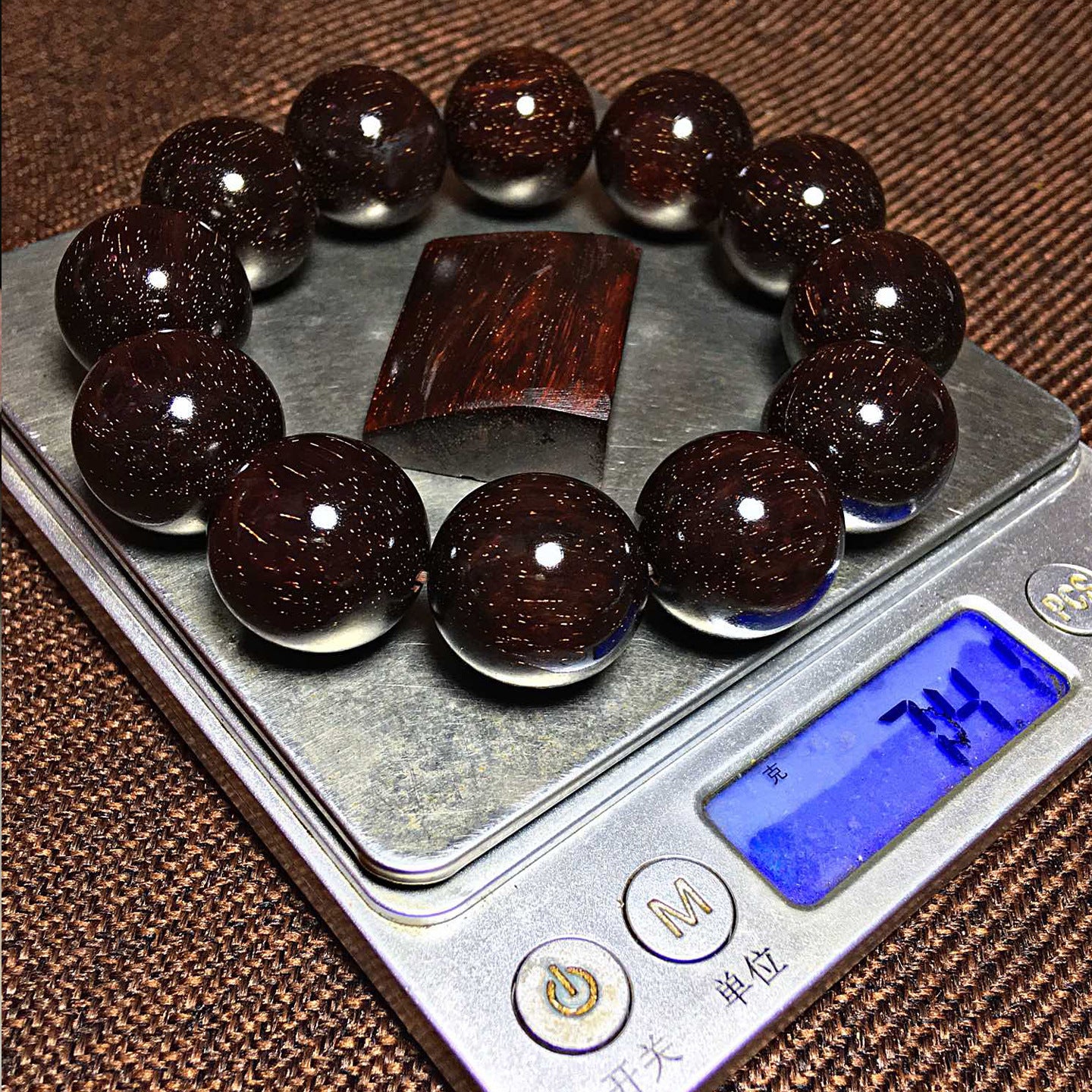 Full of Golden Star Indian Small Leaf Rosewood2.0Old Material Perfect Style Cultural Play Bracelet Wooden Bracelet Men and Women Buddha Beads