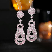 2022New Long Tassel Earrings European and American Fashion Zircon Silver Needle Drop High-end Water Drop Geometric Earrings