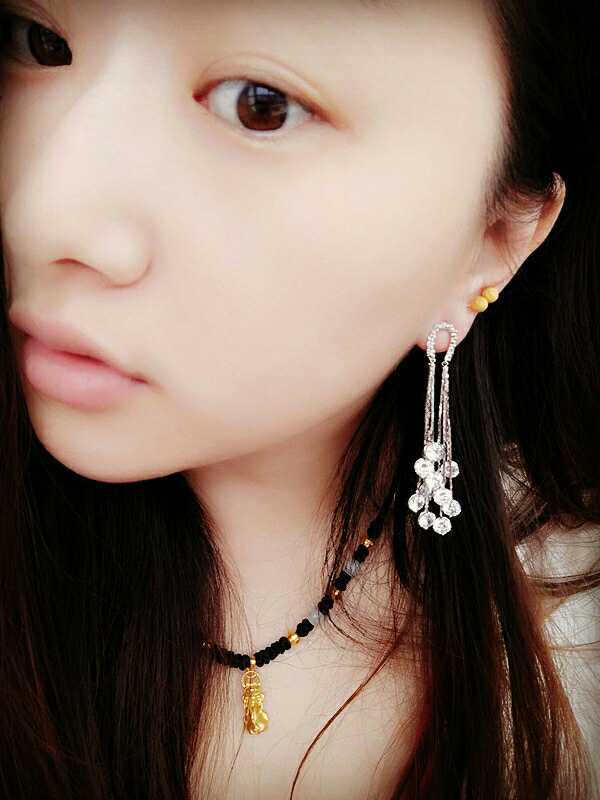 Cross-border European and American Fashion Shiny Zircon Exaggerated Tassel Earrings s925Silver Needle High-End Long Evening Earrings