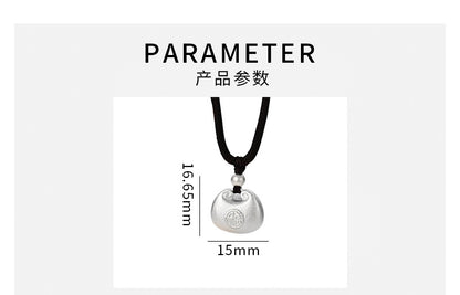 Po S999Pure Silver National Style Fat Fu Pendant Necklace Light Luxury High-end National Trend Ethnic Style Neck Jewelry Hot Item