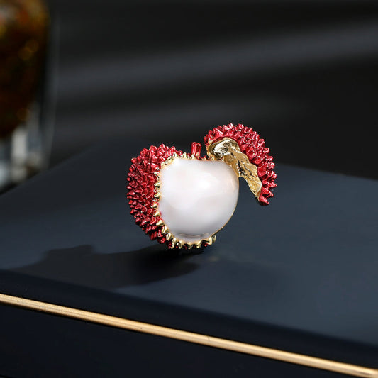 Creative Design Fruit Lychee Small Brooch Multi-purpose Cardigan Anti-exposure Shawl Scarf Buckle