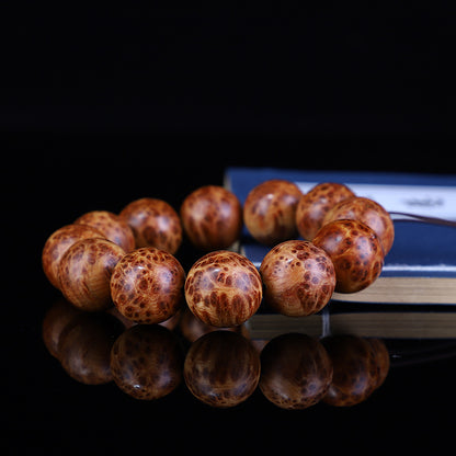 Taihang Mountain Cliff Cypress High Oil Aged Material Bird's Eye Full Scar20mm Men's Buddhist Prayer Beads Bracelet for Cultural Play