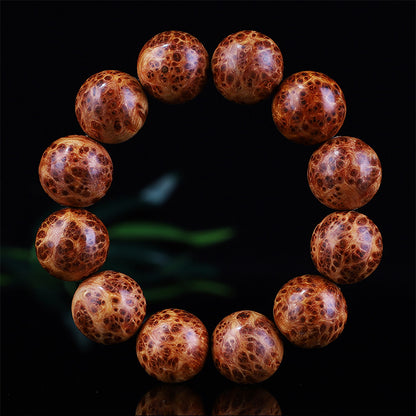 Taihang Mountain Cliff Cypress High Oil Aged Material Bird's Eye Full Scar20mm Men's Buddhist Prayer Beads Bracelet for Cultural Play