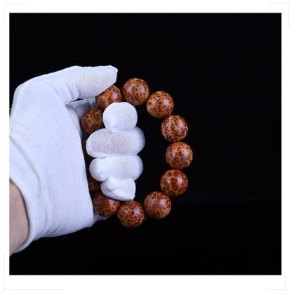 Taihang Mountain Cliff Cypress High Oil Aged Material Bird's Eye Full Scar20mm Men's Buddhist Prayer Beads Bracelet for Cultural Play
