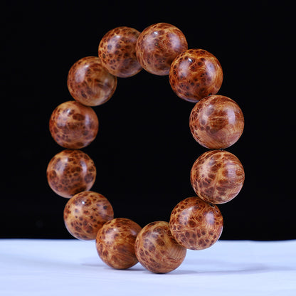 Taihang Mountain Cliff Cypress High Oil Aged Material Bird's Eye Full Scar20mm Men's Buddhist Prayer Beads Bracelet for Cultural Play