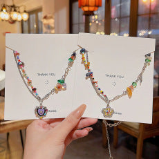 2025Hot-Selling Chest Chain Body Chain Sexy Necklace for Women Internet Celebrity Light Luxury Niche Pure Desire Style Collarbone Necklace