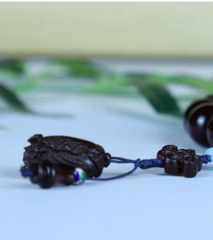 Authentic Indian Small Leaf Red Sandalwood Bracelet Gold Star Old Material Hundred Wealth Buddha Beads Handheld Prayer Beads Sandalwood Red Sandalwood Feng Shui Pendant