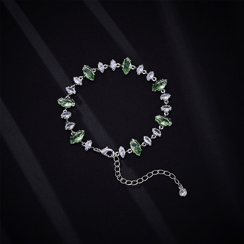 Candy Series Dopamine Zircon Inlaid Geometric Water Drop Exquisite Bracelet High-end Light Luxury Niche Versatile Women's Jewelry