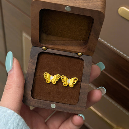 Xiaohongshu Hot-Selling Retro Light Luxury Fashion Versatile Exquisite Small Brushed Gourd Earrings High-End Sense Temperament Ear Jewelry