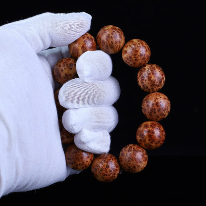 Taihang Mountain Cliff Cypress High Oil Aged Material Bird's Eye Full Scar20mm Men's Buddhist Prayer Beads Bracelet for Cultural Play