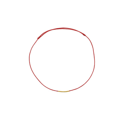 Xiaohongshu Hot Sale18k Gold Ultra-Thin Red String Bracelet Fashionable Elegant Simple Versatile Adjustable Zodiac Year Bracelet