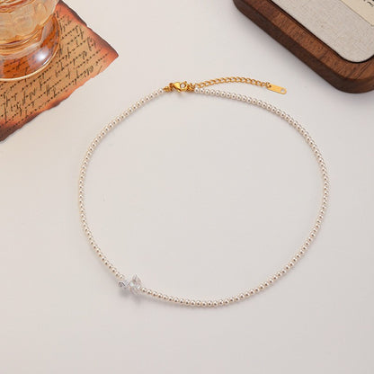 Custom Fashion Light Luxury Baroque Freshwater Pearl Necklace Versatile High-end Sense Elegant Delicate Collarbone Chain for Women