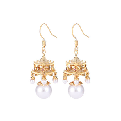 New High-End Rhttps://cdn.shopify.com/s/files/1/0714/1392/3989/files/431ddb6a-3c22-4386-96ef-687b07d471d4.jpg?v=1751779785ed Agate Pearl Tassel Ancient Style Earrings New Chinese Style High-End Pavilion Palace Lantern Court Style Earrings