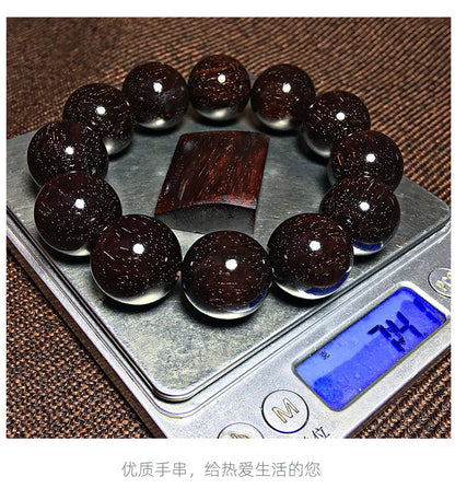 Full of Golden Star Indian Small Leaf Rosewood2.0Old Material Perfect Style Cultural Play Bracelet Wooden Bracelet Men and Women Buddha Beads
