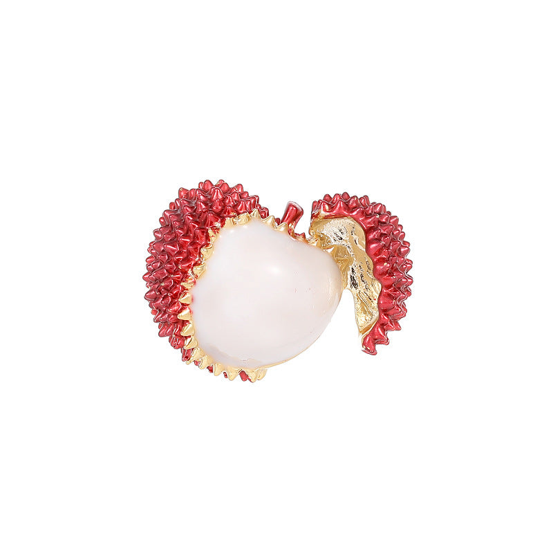 Creative Design Fruit Lychee Small Brooch Multi-purpose Cardigan Anti-exposure Shawl Scarf Buckle