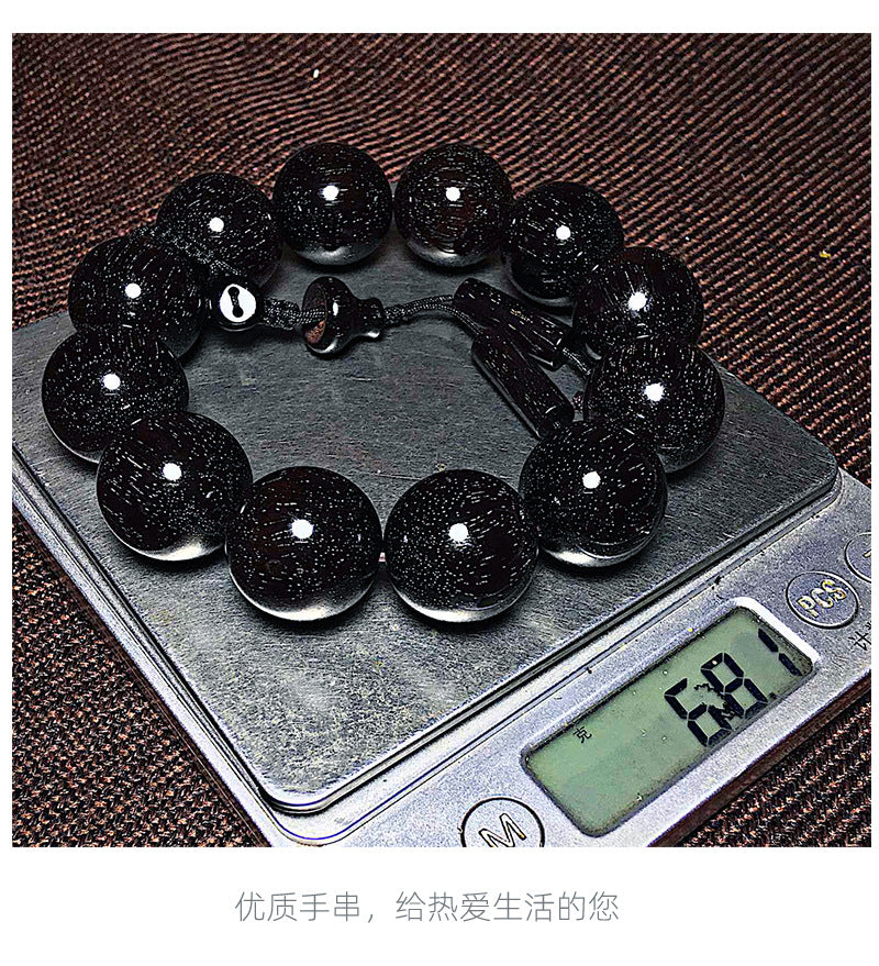 360Super Popular Indian Small Leaf Rosewood2.0Old Wood Column Style Cultural Play Bracelet Wooden Bracelet Men and Women Buddha Beads